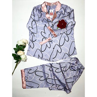 Đồ bộ ngủ lụa cao cấp ❤️ đồ ngủ nữ pajamas dài tay họa tiết sang trọng