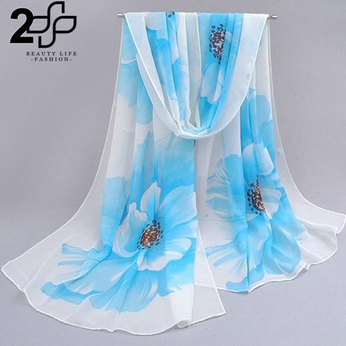 Khăn choàng cổ in hoa lớn