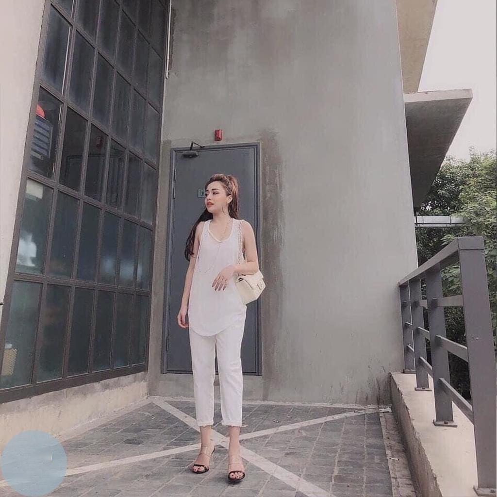 Bán sỉ Áo ba lỗ giấy 2 màu đen trắng cho nữ