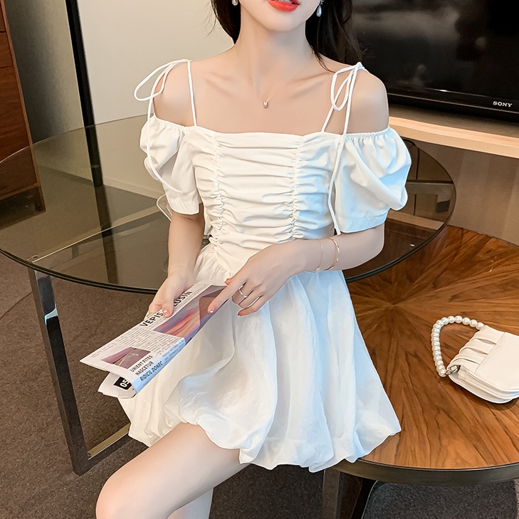 Đầm Perty không tay hở vai eo thon thời trang mùa hè mới cho nữ