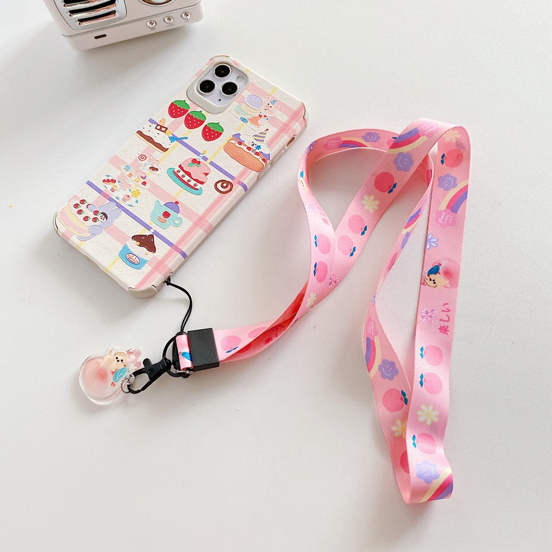 Dây Đeo Điện Thoại In Hình Hoạt Hình Tuỳ Chọn Dễ Thương