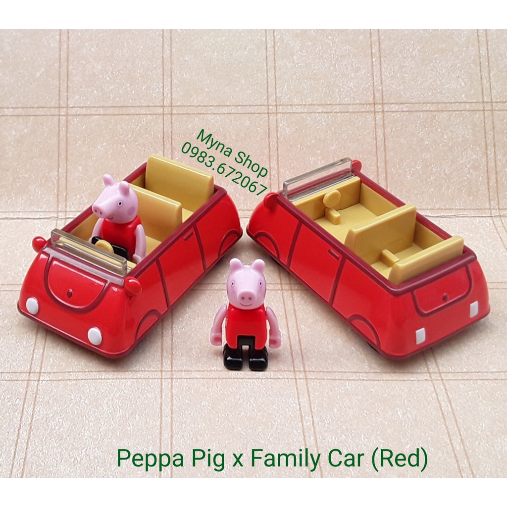 Đồ chơi mô hình tĩnh xe tomica không hộp, Peppa Pig