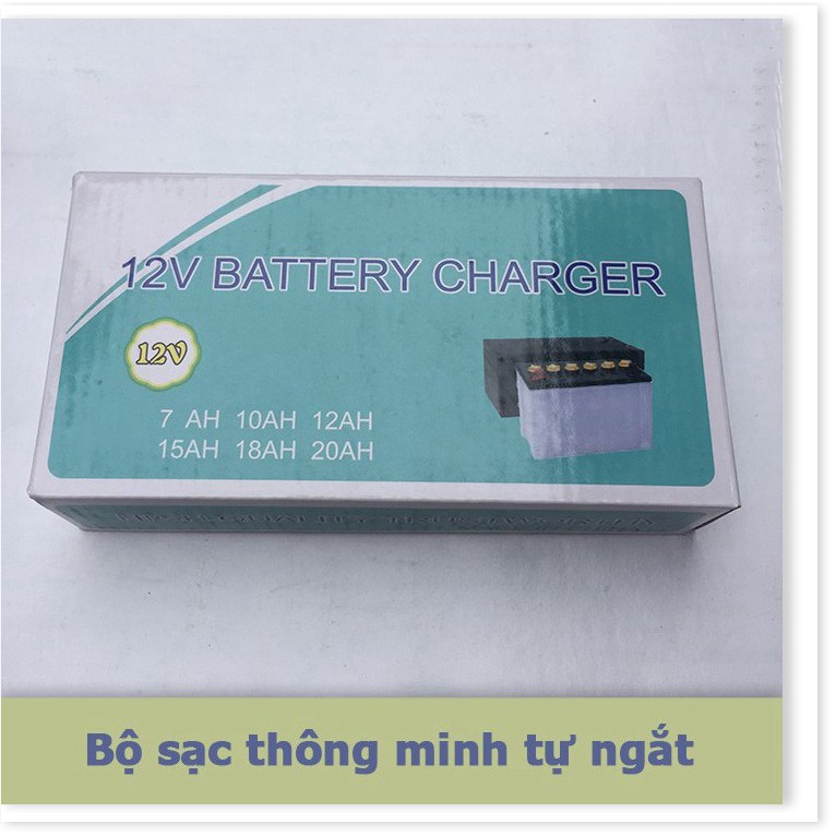 Sạc ắc quy thông minh tự ngắt 12V 2ah - 20ah máy sạc ắc quy xe máy