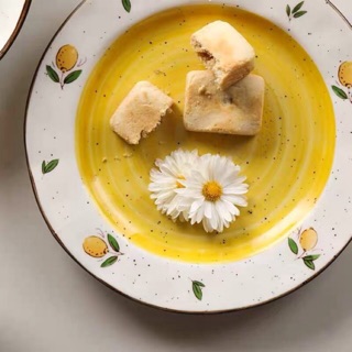 [order] BỘ BÁT ĐĨA LY VINTAGE VÀNG CHANH CAO CẤP