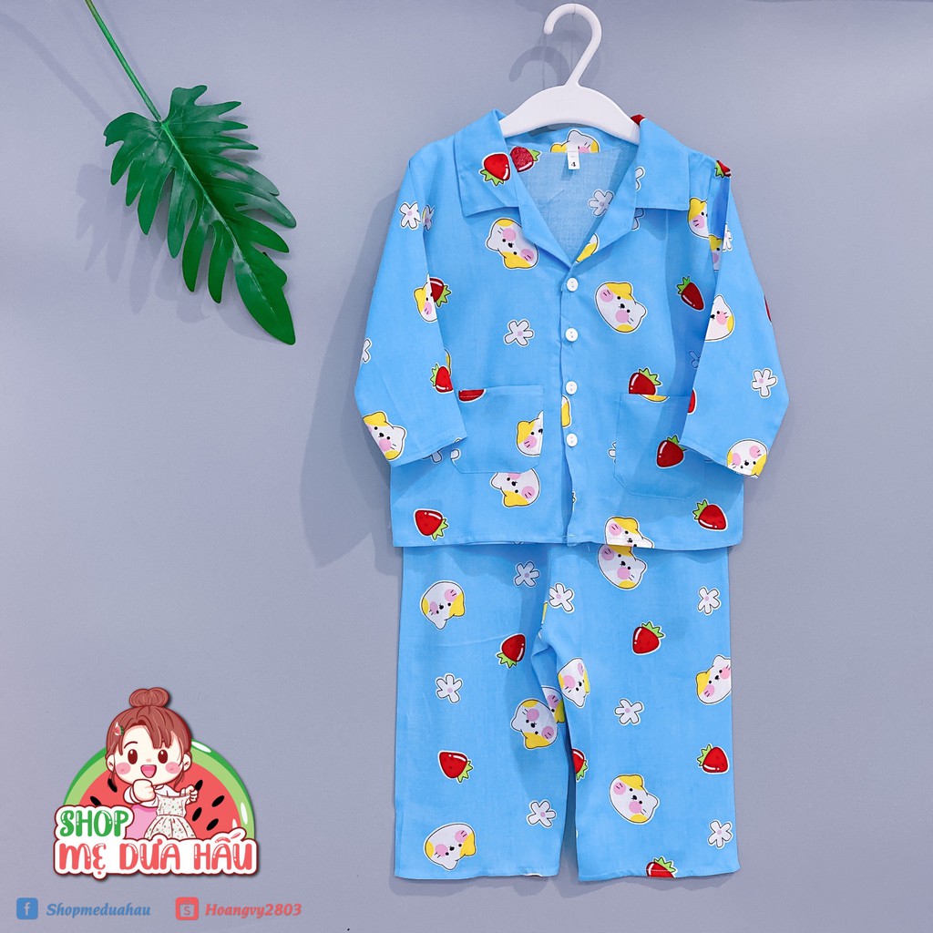 Bộ tole lanh Pyjama siêu xinh dài tay bé gái - Được chọn mẫu (Link 1)