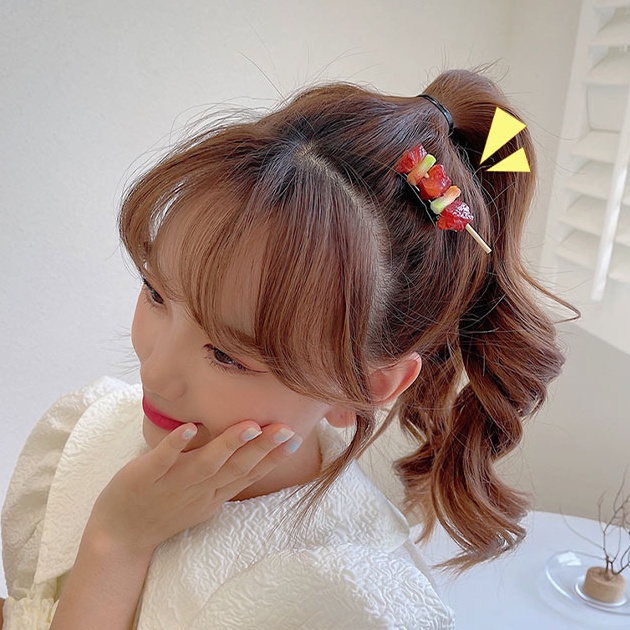 Kẹp tóc hình thức ăn dễ thương phong cách Hàn Quốc