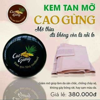 Cao gừng tan mỡ thiên nhiên Việt + kèm đai nịt bụng
