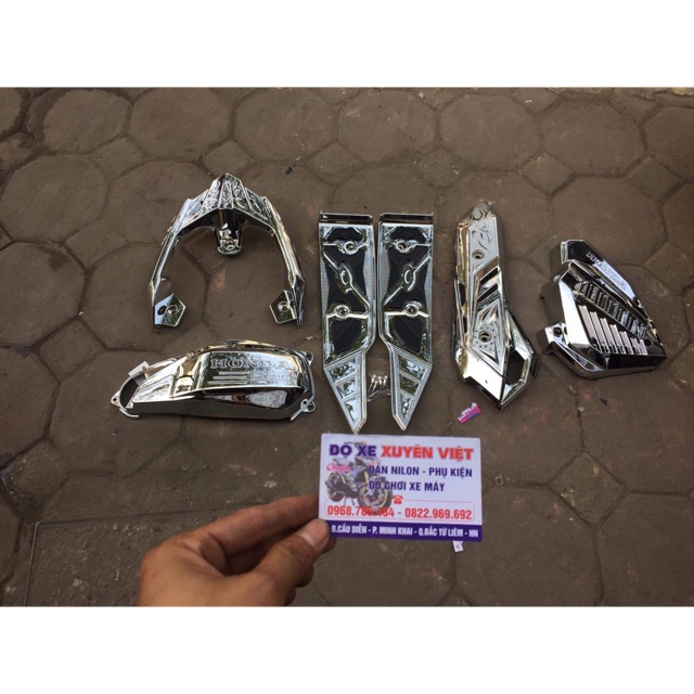 Phụ kiện 5 món mạ crom xe air blade 2020-2021
