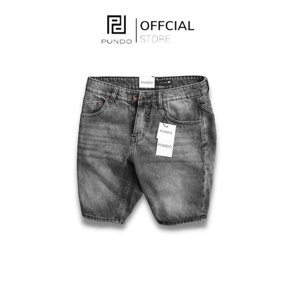 Quần short jean nam chất cotton jean cao cấp co giãn nhẹ ,form slimfit dễ phối PUNDO QSPD018