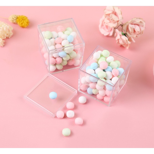 hộp vuông có nắp HOPN1 đựng bánh thạch đồ trang sức handmade slime