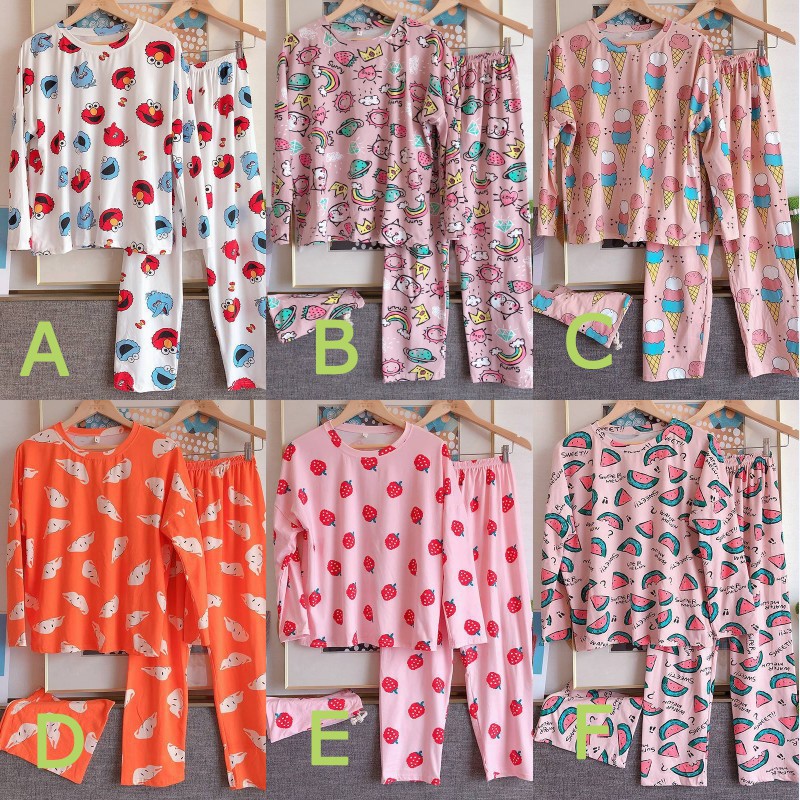 Bộ đồ ngủ in họa tiết hoạt hình dành cho nữ
