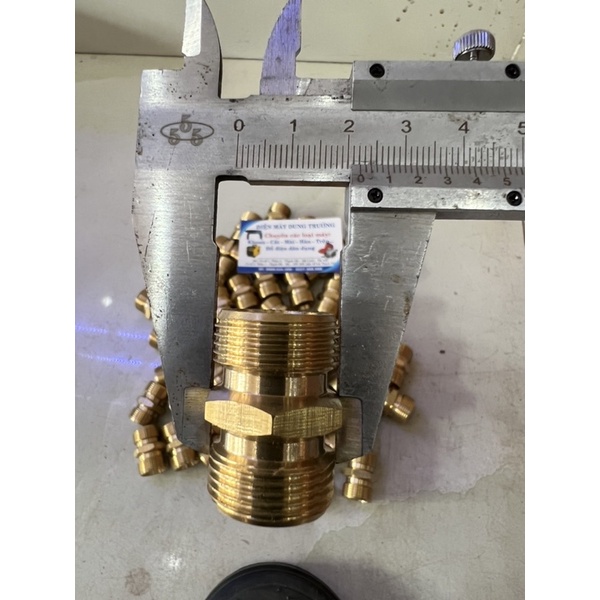 ĐẦU NỐI , KHỚP NỐI , KÉP NỐI 2 ĐẦU REN NGOÀI 22 CHO MÁY RỬA XE