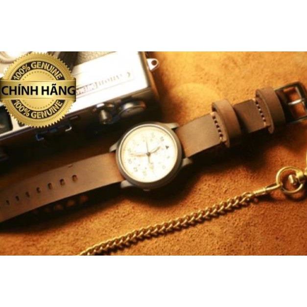 Dây nato da bò sáp ngựa điên cực chất cho Seiko 5 quân đội .