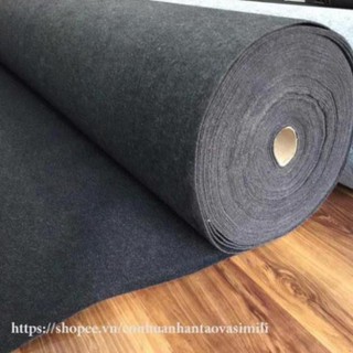 [ 2M X 0.5M ] Thảm nỉ trải sàn phong cách châu âu màu xám đen loại dày