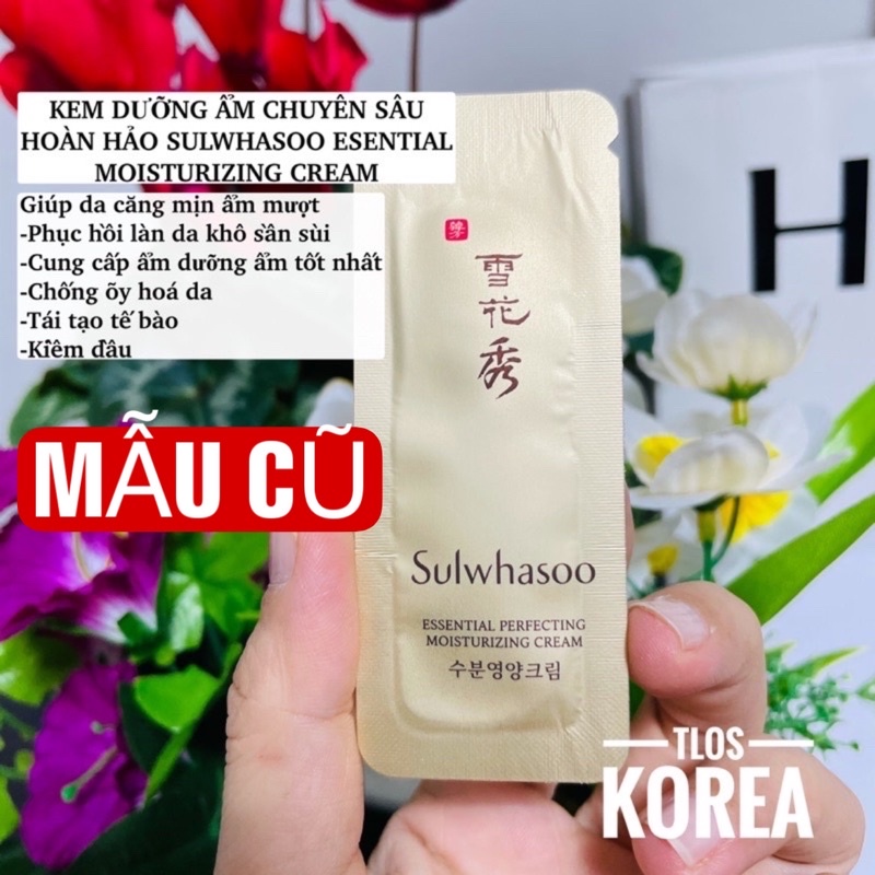 [Mẫu Mới] Gói Kem Sulwhasoo Dưỡng Ẩm Chuyên Sâu, Chống Lão Hóa  Sulwhasoo Essential Perfecting Moisturizing Cream1Ml