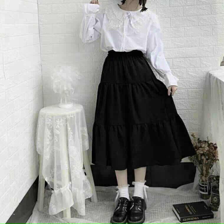 Chân váy von tầng có lót trong chất vải mềm mịn thời trang ulzzang