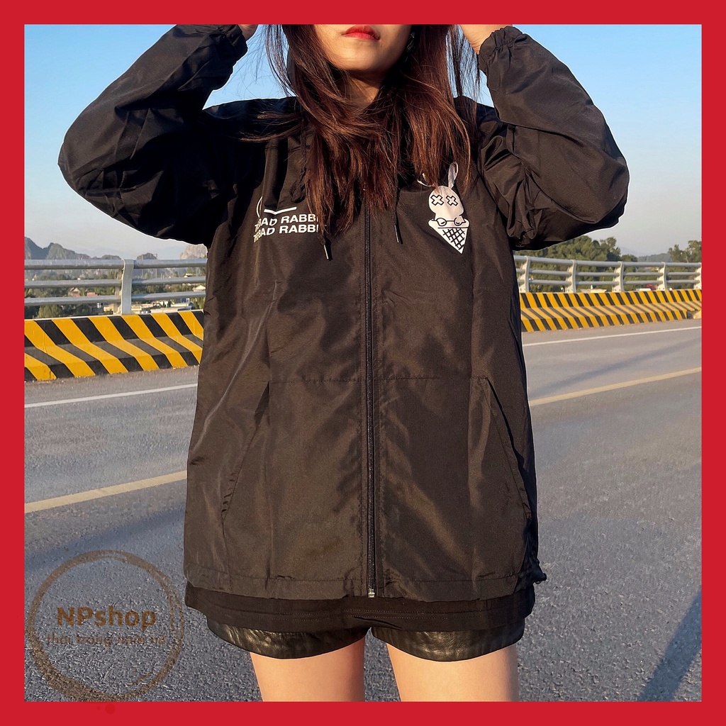 Áo khoác dù Bad Rabbit nam nữ form rộng , áo gió Unisex Chống Nắng ulzzang Jacket Bomber | BigBuy360 - bigbuy360.vn