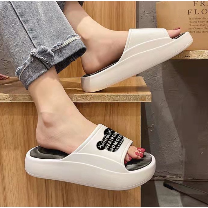 Dép Bánh Mì Nam Nữ Độn Đế 4CM Tăng Chiều Cao, Dép Quai Ngang Đế Đúc Unisex Thời Trang