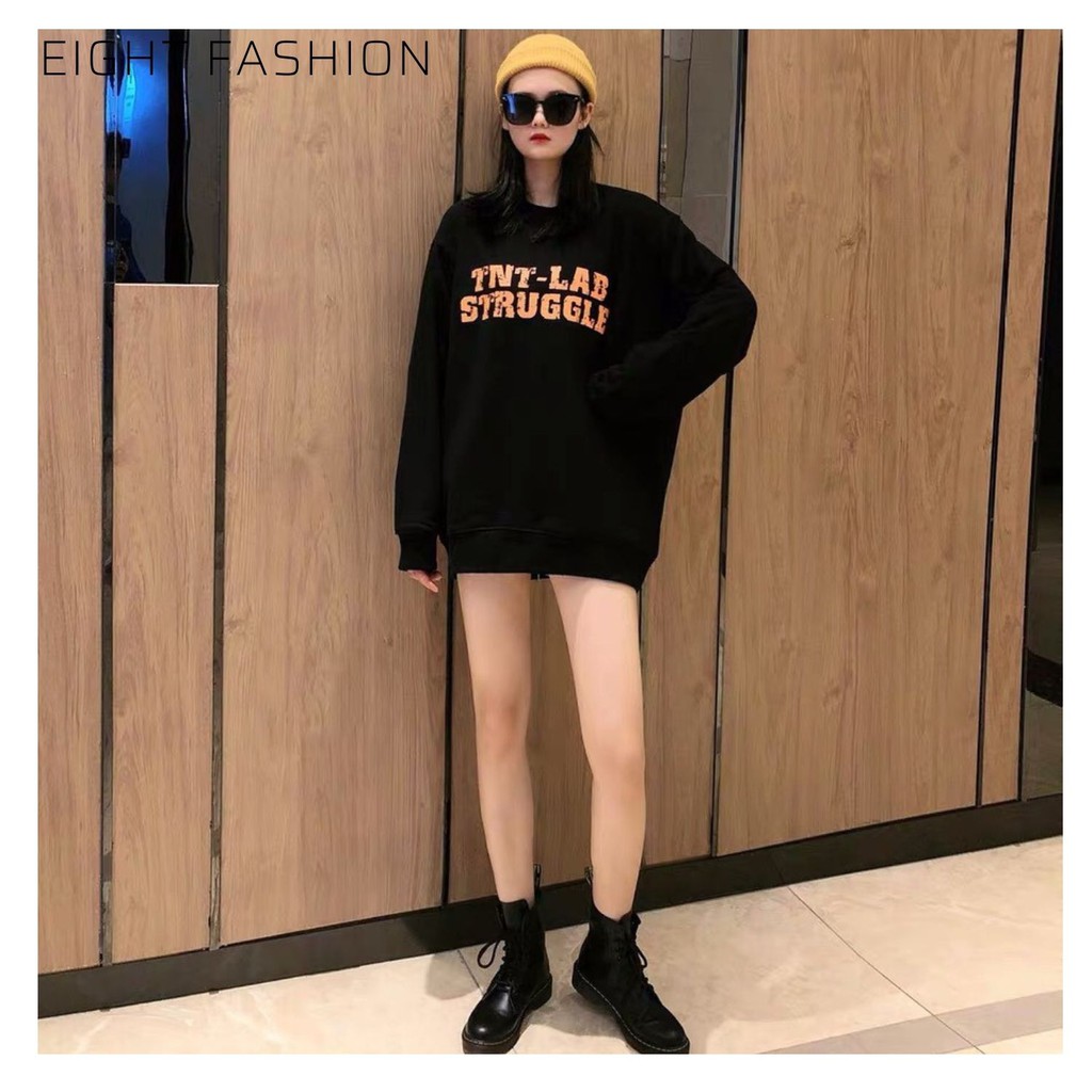 Áo Sweater Nam/Nữ Unisex Form Rộng Đủ Size In Chữ Cái Graffiti Hip-Hop Phong Cách Hàn Quốc Áo Thun Tay Dài Nữ ST102