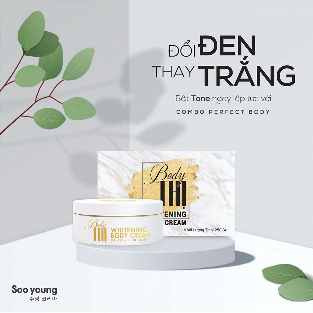 [ MUA 1 TẶNG 1 ]Body Thị Tinh Thể Kháng Nước Bật Tông Sau Lần Đầu Sử Dụng 250gr