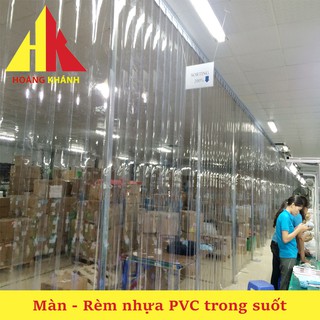 Rèm nhựa PVC ngăn lạnh điều hòa giá rẻ Hoàng Khánh Product (Độ dày 2mm) - Rèm ngăn lạnh điều hòa -  Rèm nhựa trong suốt
