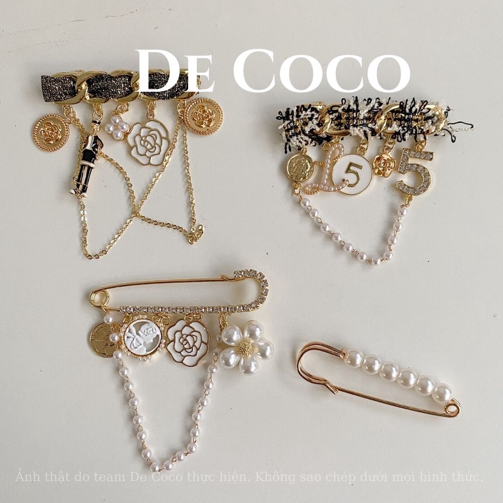 Ghim cài áo cao cấp, phụ kiện thời trang cài áo phong cách quý cô Parisian decoco.accessories