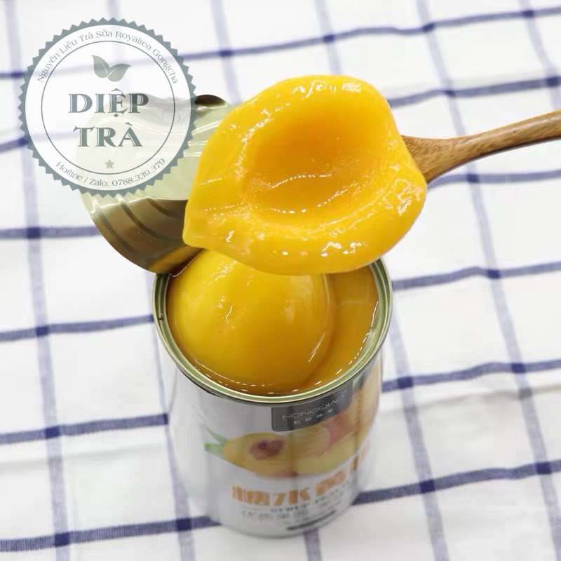 [Mã 77FMCGSALE1 giảm 10% đơn 250K] Đào ngâm Hồng Kiều (HongQiao)/ Đào Thái Lan Bobbob SIZE NHỎ 425gr/lon | BigBuy360 - bigbuy360.vn