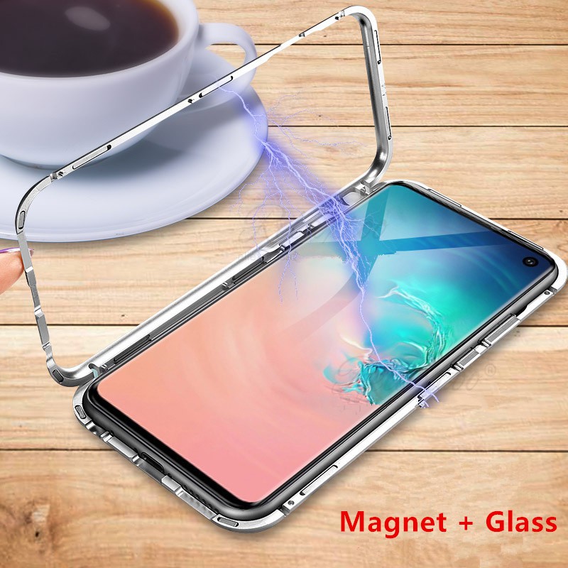 Samsung Note 10 10 Pro 9 8 vỏ nam châm bằng kính cường lực Samsung Galaxy Note 10 Plus Note 9 Note10 Vỏ kim loại từ tính