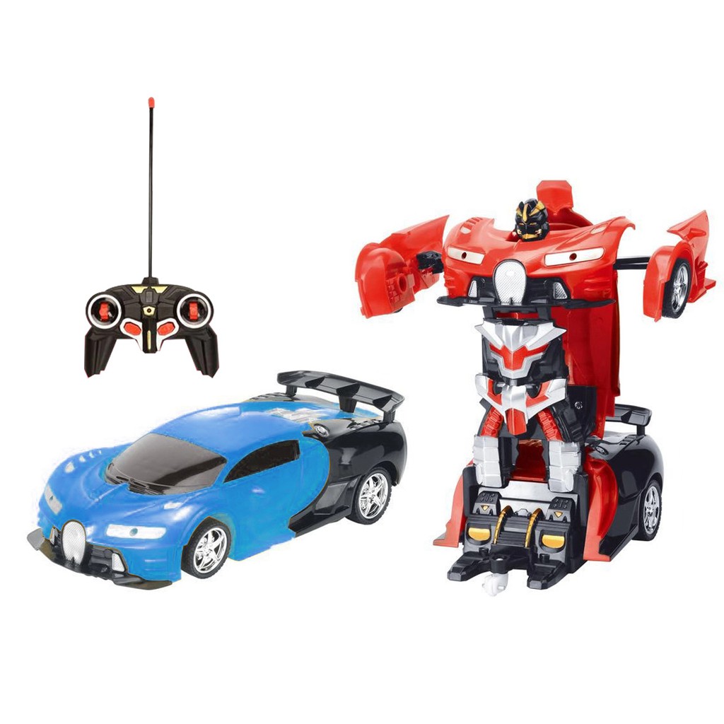 Bafada Remote Control Car, RC Car 360°Rotating with One-Button Deformation Function and LED Light, Robot Cars Kit Toy for Kids