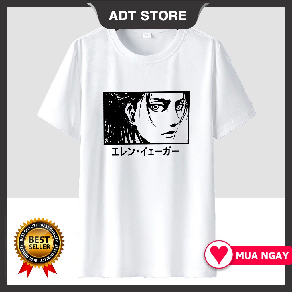 Áo thun Attack on Titan Eren & Mikasa Anime mẫu HOT độc đẹp giá siêu rẻ