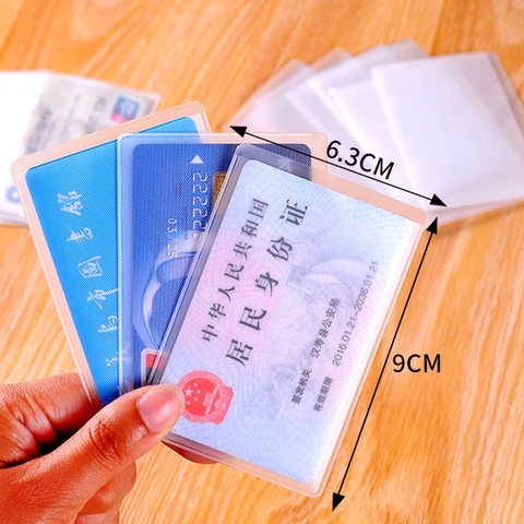 Bao đựng thẻ ATM/ thẻ từ bằng PVC trong mờ mặt nhám chặn sóng RFID