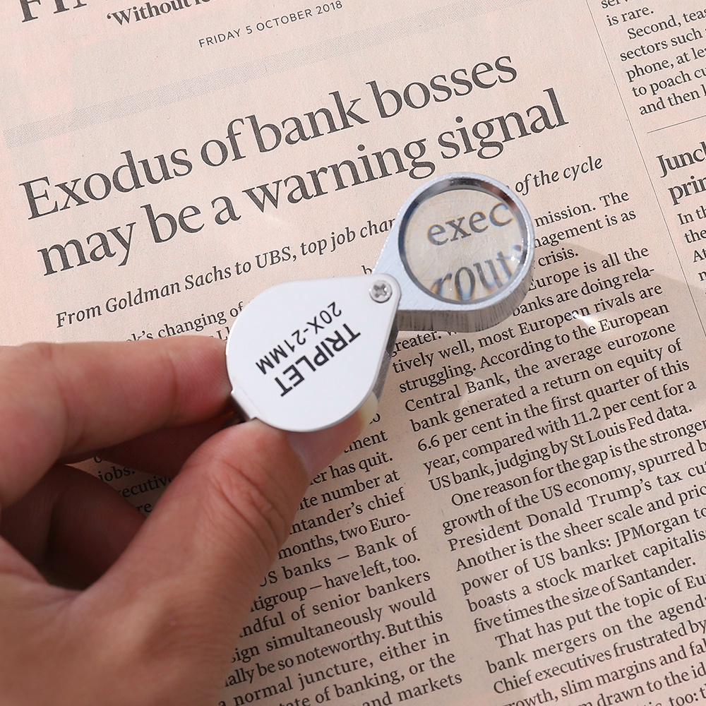 30x Kính Lúp Soi Đá Quý Bỏ Túi Dùng Làm Trang Sức Kích Thước 30x21mm