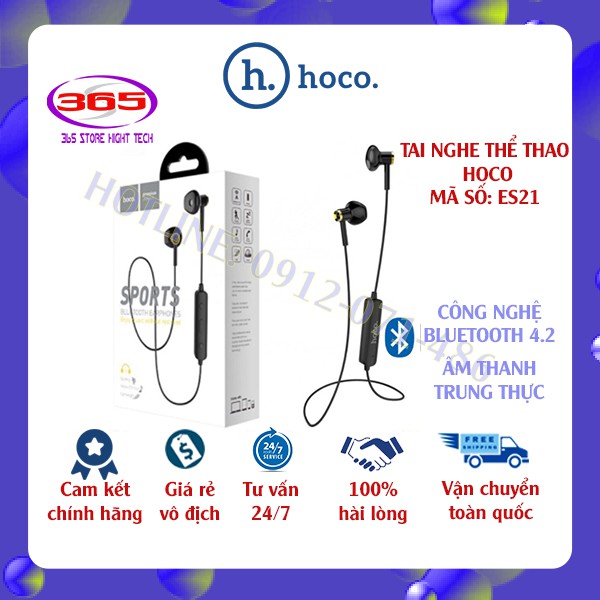 [SIÊU CHẤT]-Tai nghe Bluetooth Hoco ES21, tai nghe không dây, âm thanh trung thực, kiểu dáng thể thao, BH 06 tháng