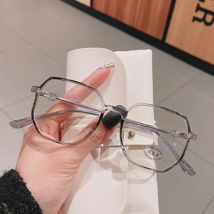Kính cận VIENDO gọng đa giác đổi màu chống ánh sáng xanh màu sắc thời trang có cắt độ cận theo yêu cầu