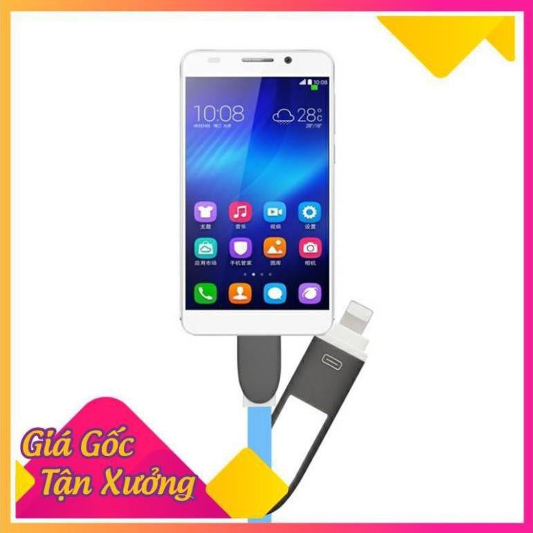 Dây Cáp Sạc Truyền Dữ Liệu 2 Trong 1 Cho Iphone Android