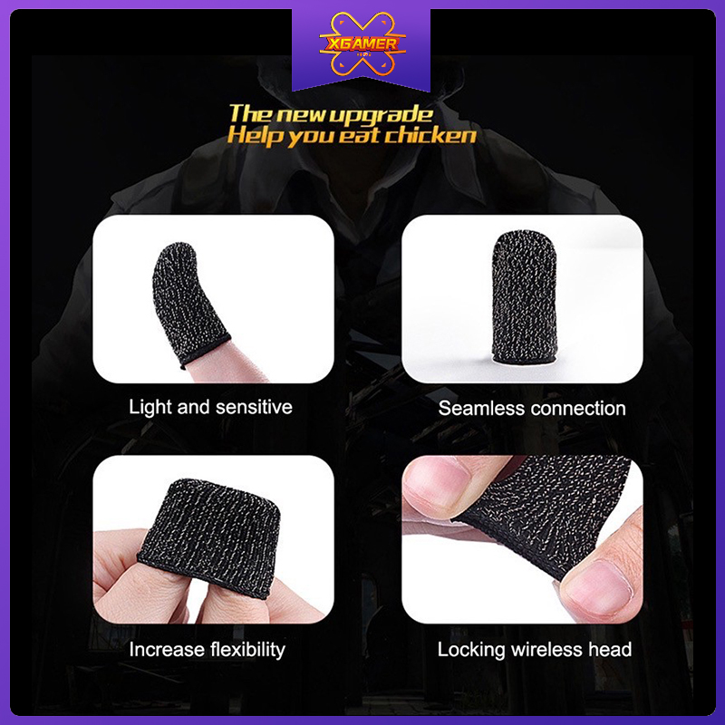 XGamer Gaming Finger Sleeve Professional Touchscreen Game Sweatproof Controller Fingertip Gloves Shoot Aim Joysticks for Phone Gaming Gloves | BigBuy360 - bigbuy360.vn