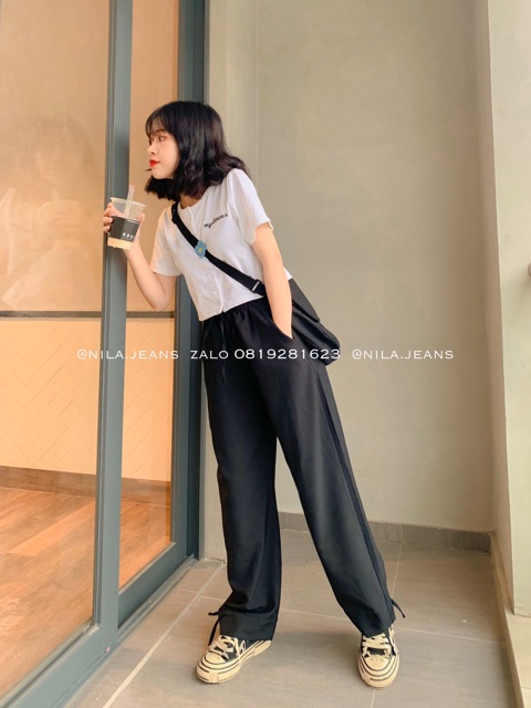 Quần mặc được 2 kiểu ống suông và ống túm jogger