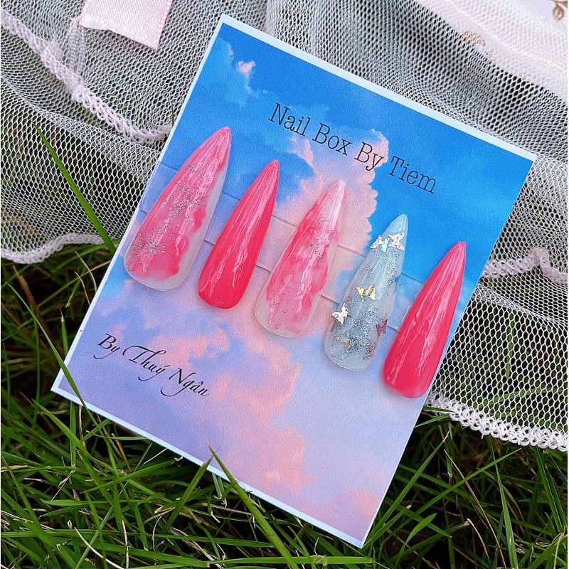 Nailbox đỏ loang nhũ