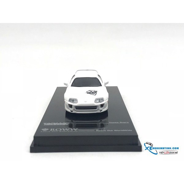 Xe Mô Hình Toyota Supra Roww Reach Out Worl Wine 1:64 Tarmac Work ( Trắng )