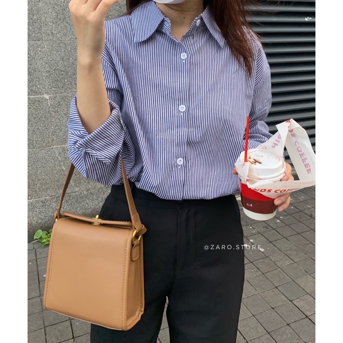 áo sơ mi kẻ freesize
