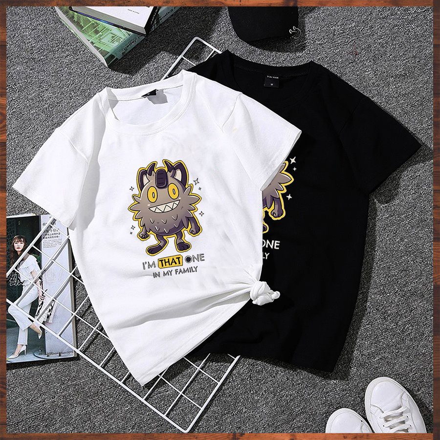 Áo thun nữ tay lỡ form rộng họa tiết hoạt hình vải dày mịn 20NU1113