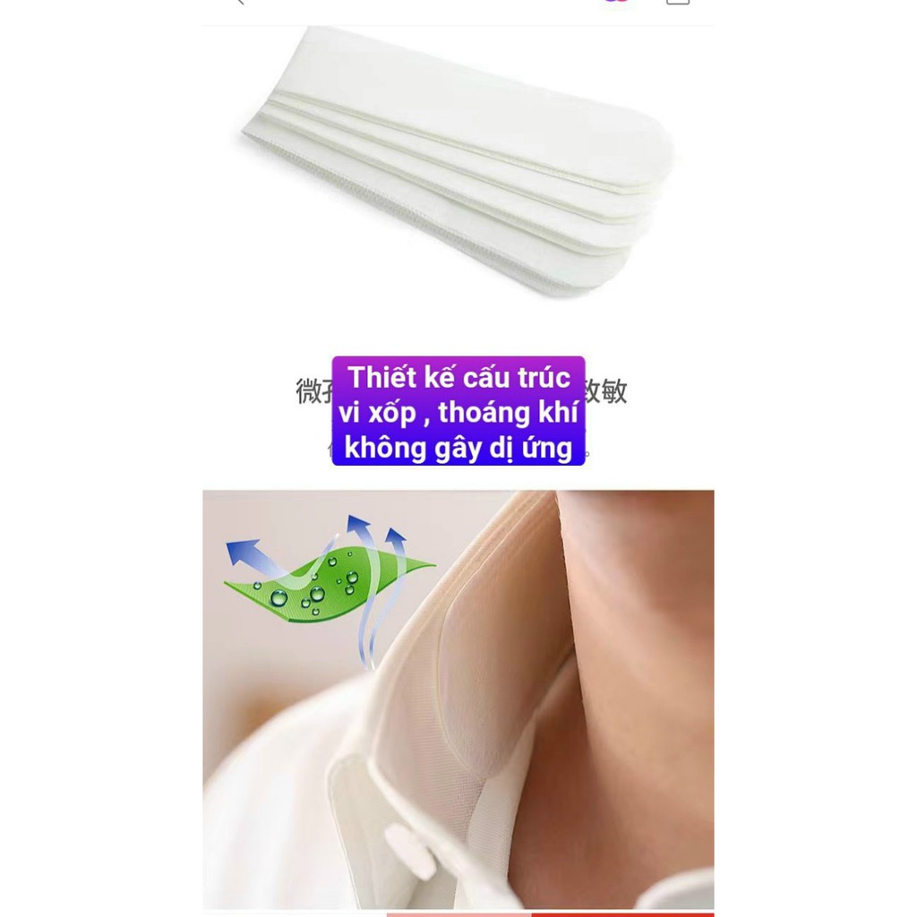 SET 6 MIẾNG DÁN CỔ ÁO CHỐNG THẤM , CHỐNG BẨN , CHỐNG MÙI