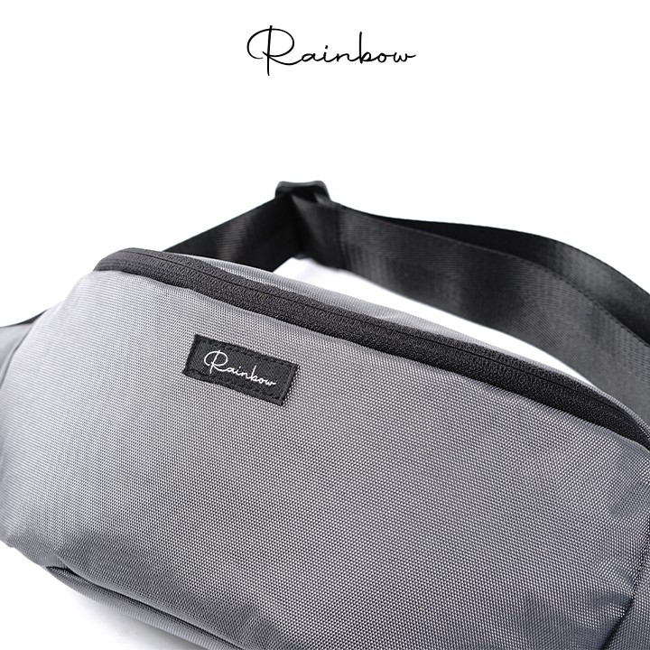 Túi bao tử Rainbow BG002 , túi đeo chéo vải Canvas chống nước, nhiều ngăn đa năng, thiết kế basic.