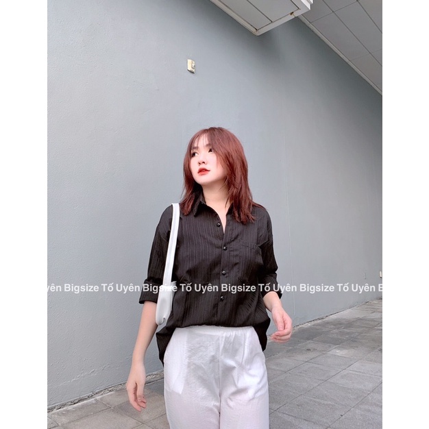 (T.U Bigsize 50-80kg) Áo Sơ Mi Đuôi Tôm Dài Tay Đũi Gân QC loại 1 #91