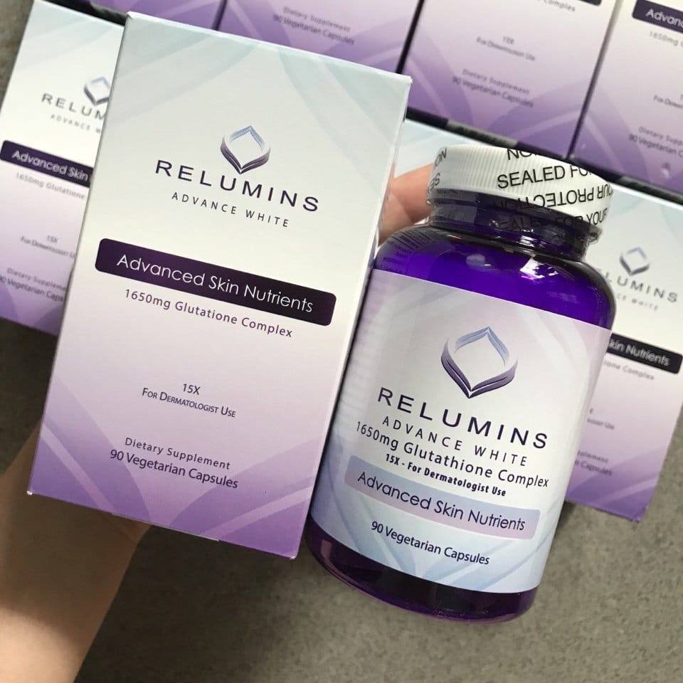 Viên Uống Trắng Da Relumins Advance White 1650mg (90 viên)