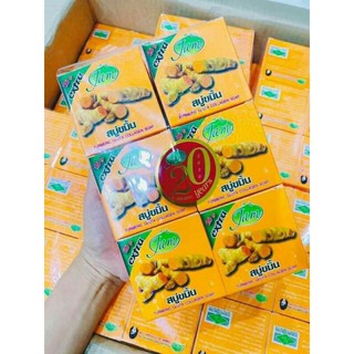 Xà bông nghệ ( cám gạo và nghệ cam) Thái Lan chính hãng 100%