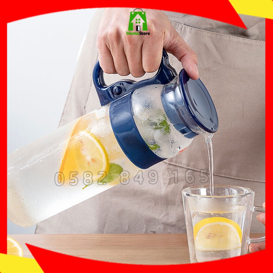 [NHẬT BẢN] Bình nước thủy tinh chịu nhiệt cao cấp Iwaki - 1300ml @KT2933BL