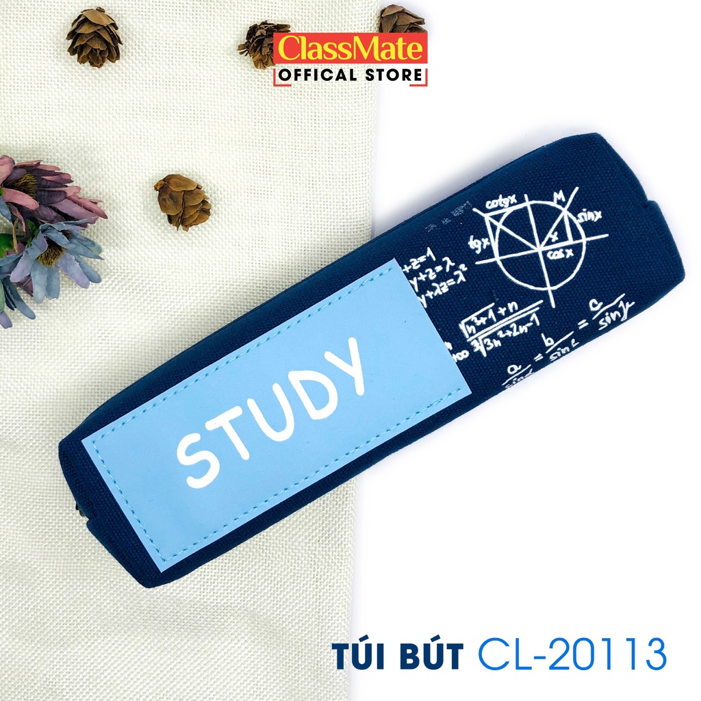 Túi Đựng Bút Học Sinh CLASSMATE Study Chất Vải Canvas An Toàn, Hoạt Tiết Độc Đáo CL-20113