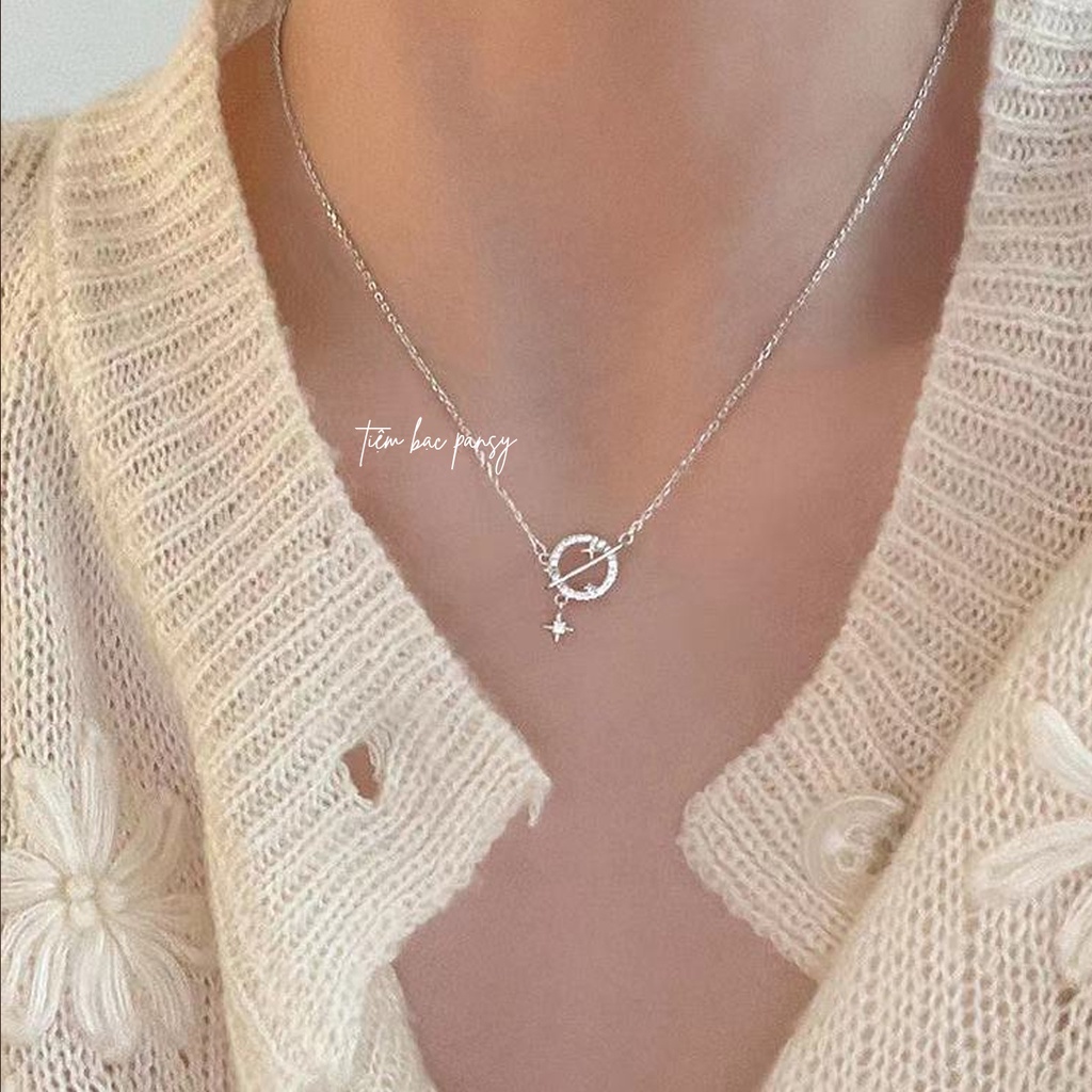 Dây chuyền hành tinh vũ trụ PANSY - Vòng cổ nữ bạc ta thiết kế độc đáo