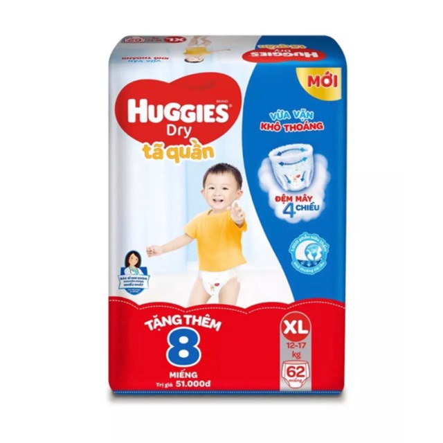 Tã quần huggies M74/ L68/XL62/XXL56